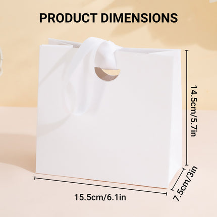 4PCS Paper Gift Bag with Ribbon Durable Gift Bags for Birthday Party Favors