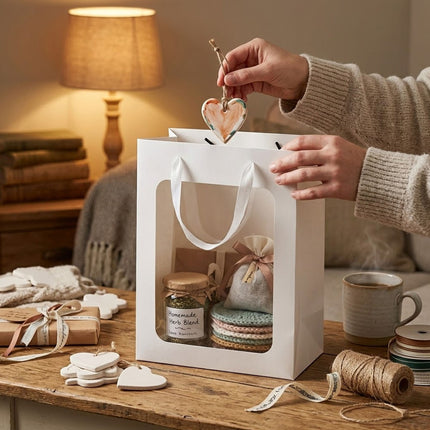 Window Paper Gift Bags 20 Pack 4 Colours