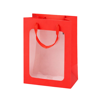 Window Paper Gift Bags 20 Pack 4 Colours