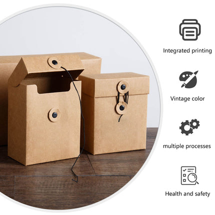 Kraft Paper Gift Boxes 2 Sizes for Packaging Wedding Party Favors Small Items