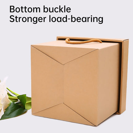10PCS Kraft Paper Gift Box Recyclable Durable for Birthday Christmas Wedding