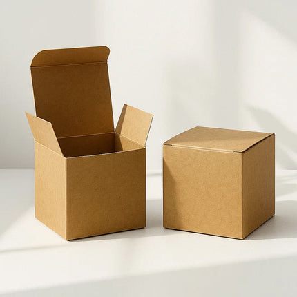 Kraft Paper Cube Gift Boxes 50 Pack 7cm or 10cm