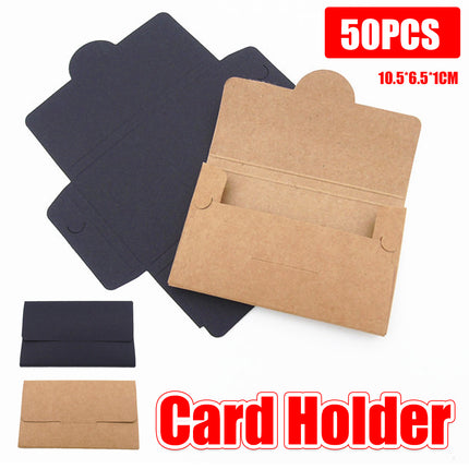 50PCS Membership Card Paper Gift Box Envelope for Gift Packaging Business Party