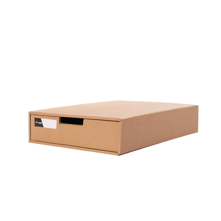 3PCS Kraft Paper Storage Box Office Desk Organizer File Document Storage Use