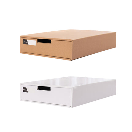 3PCS Kraft Paper Storage Box Office Desk Organizer File Document Storage Use
