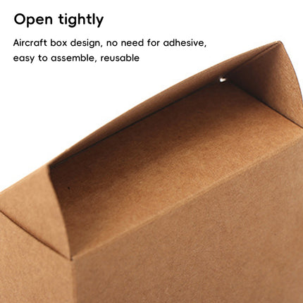 50Pcs Foldable Kraft Paper Gift Boxes Small Packaging Boxes for Jewelry Crafts