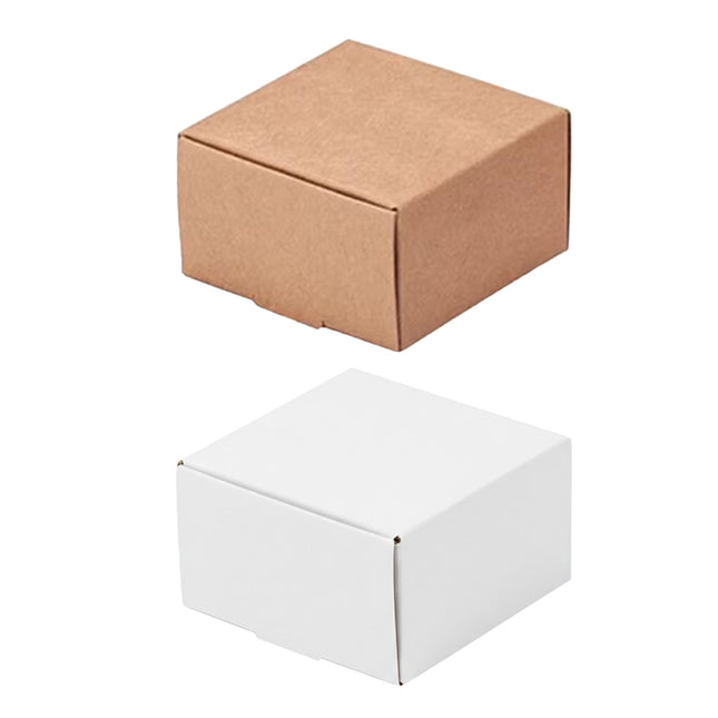 50Pcs Foldable Kraft Paper Gift Boxes Small Packaging Boxes for Jewelry Crafts