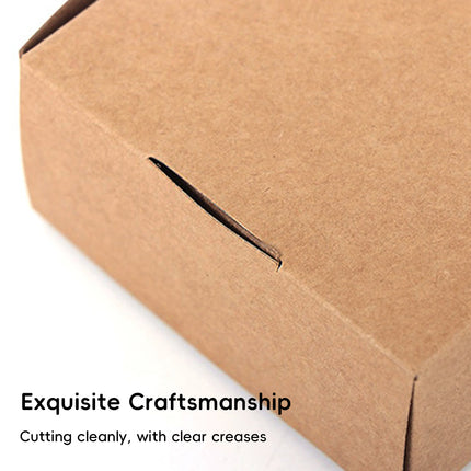 50Pcs Foldable Kraft Paper Gift Boxes Small Packaging Boxes for Jewelry Crafts