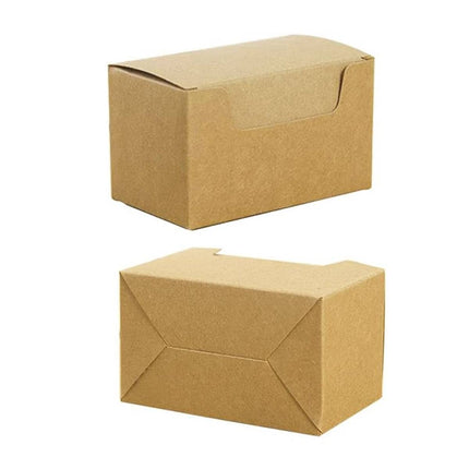 50Pcs Rectangle Retro Kraft Paper Candy Box Wedding Favor Party Gift Packaging