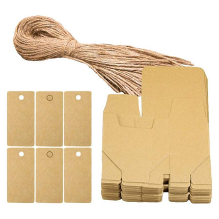 50Pcs Rectangle Retro Kraft Paper Candy Box Wedding Favor Party Gift Packaging