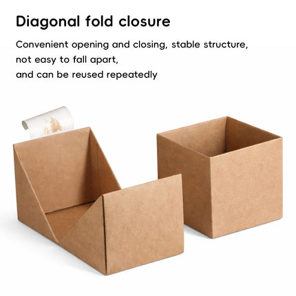 Kraft Paper Cube Gift Boxes 10 Pack Three Sizes