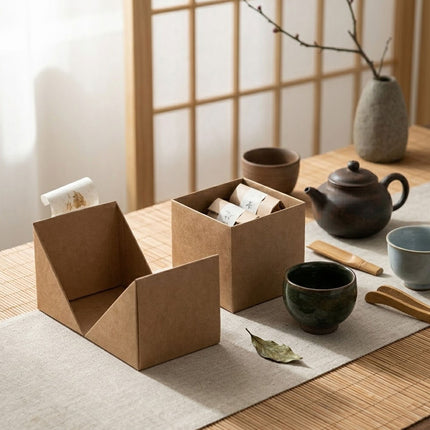 Kraft Paper Cube Gift Boxes 10 Pack Three Sizes