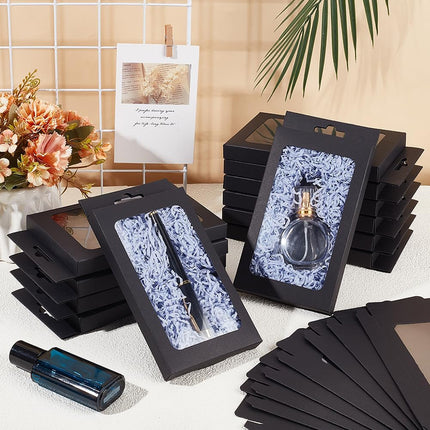 50PCS Gift Packaging Boxes Durable Clear Window for Gift Packaging Presentation