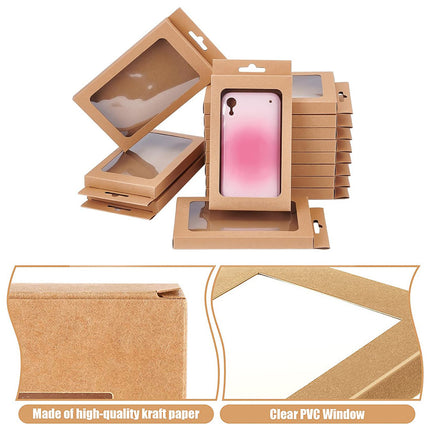 50PCS Gift Packaging Boxes Durable Clear Window for Gift Packaging Presentation