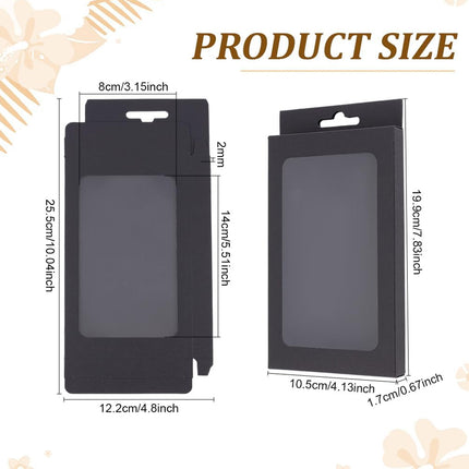 50PCS Gift Packaging Boxes Durable Clear Window for Gift Packaging Presentation