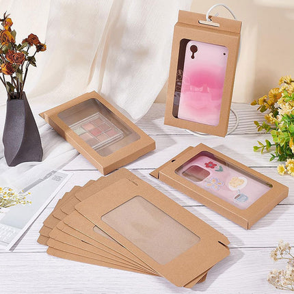 50PCS Gift Packaging Boxes Durable Clear Window for Gift Packaging Presentation