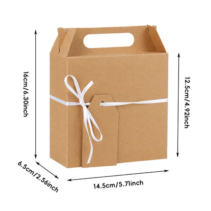 Kraft Paper Candy Gift Boxes 50 Pack with Handles