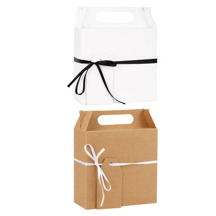 Kraft Paper Candy Gift Boxes 50 Pack with Handles
