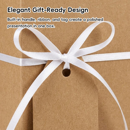 Kraft Paper Candy Gift Boxes 50 Pack with Handles