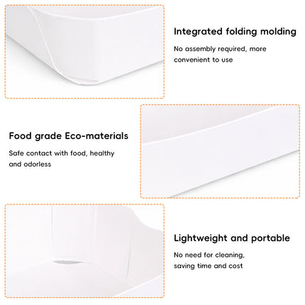 White Fruit Paper Trays 50pcs or Absorbent Pads 100pcs