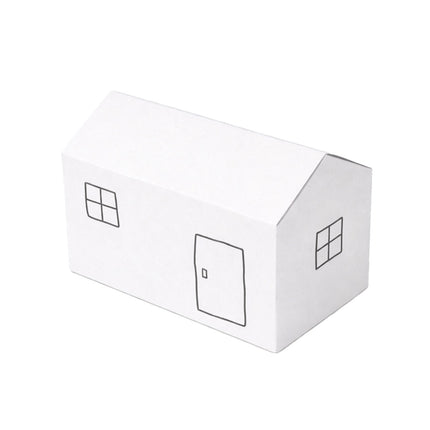 House Shaped Folding Gift Boxes 50 Pack White or Kraft