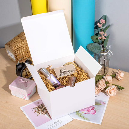 Kraft Gift Boxes 50pcs 10x10x10cm Party Favour Packaging Paper Boxes