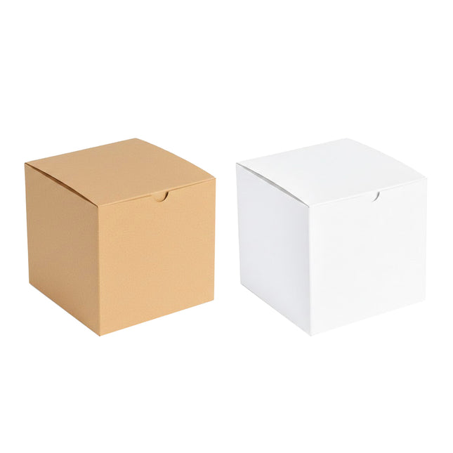 Kraft Gift Boxes 50pcs 10x10x10cm Party Favour Packaging Paper Boxes
