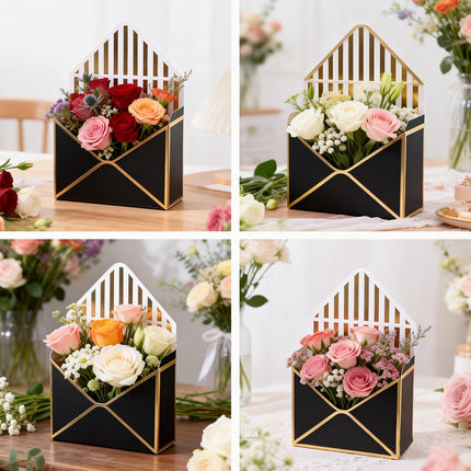 Envelope Flower Box Gift Packaging Floral Display Holder Wedding Retail 8PCS