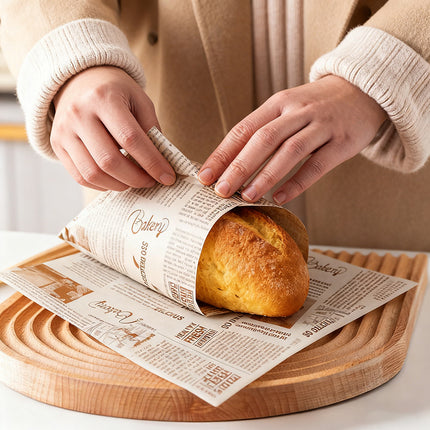 1 Pack Food-safe Pad Paper 18x18cm for Snack Baking Burger Use