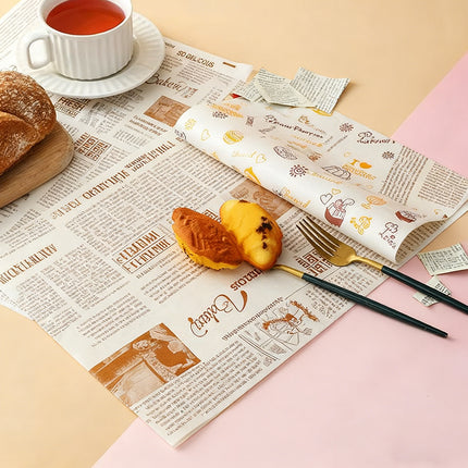 1 Pack Food-safe Pad Paper 18x18cm for Snack Baking Burger Use