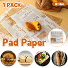 1 Pack Food-safe Pad Paper 18x18cm for Snack Baking Burger Use