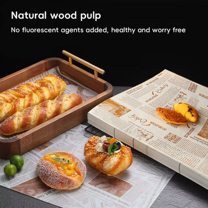 1 Pack Food-safe Pad Paper 18x18cm for Snack Baking Burger Use