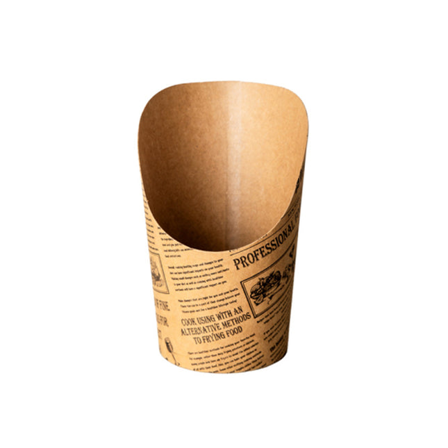 50PCS French Fry Paper Cup 14oz Slant Top Greaseproof Food-Grade Snack Chips Use