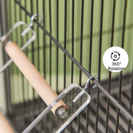 Acrylic Bird Cage Climbing Ladder Parrot Toy Training Exercise Perch Play Stand