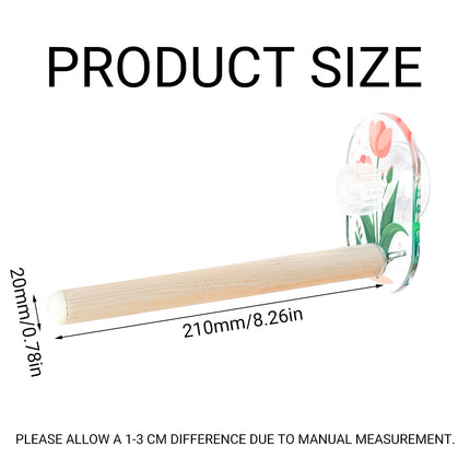 Parrot Acrylic Suction Cup Perch Pet Toy Non Slip for Small Medium Parrots