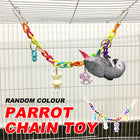 Parrot Acrylic Chain Bridge Swing Bite Toy Climbing Ladder Bird Cage 35cm