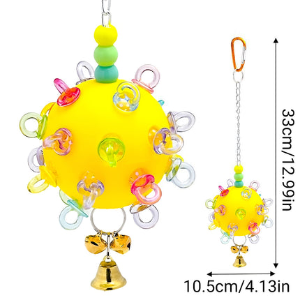 Pet Parrot Bird Toy Small Sun Multicolor Relieve Boredom Chew Bite Hanging Ball