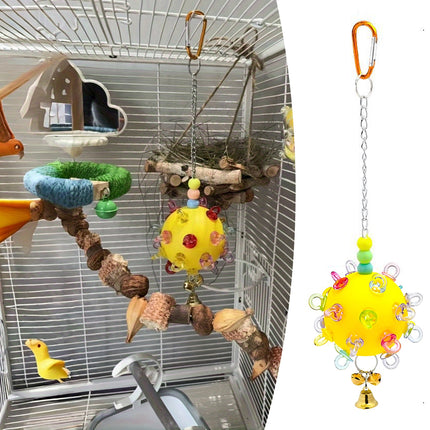 Pet Parrot Bird Toy Small Sun Multicolor Relieve Boredom Chew Bite Hanging Ball