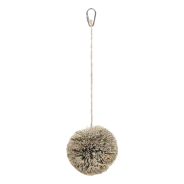 Natural Grass Ball Parrot Chew Toy Hanging Bird Cage Foraging Budgie