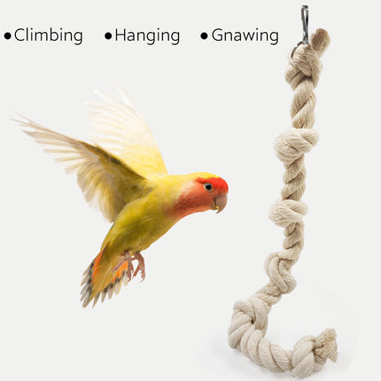 Parrot Chewing Climbing Rope Toy for Birds Cage Interactive Perch Play Equipment