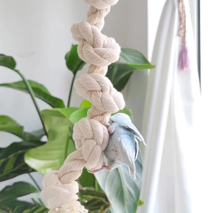 Parrot Chewing Climbing Rope Toy for Birds Cage Interactive Perch Play Equipment