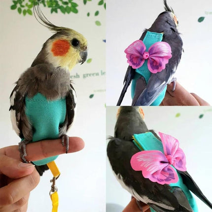 Parrot Vest Flight Suit Adjustable Pet Bird Clothes Leash For Outdoor Flying