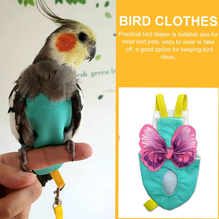Parrot Vest Flight Suit Adjustable Pet Bird Clothes Leash For Outdoor Flying