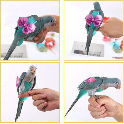 Parrot Vest Flight Suit Adjustable Pet Bird Clothes Leash For Outdoor Flying