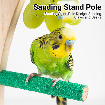 Parrot Wooden Coconut Tree Stand Toy for Small Medium Parrots Budgies Bird Cage