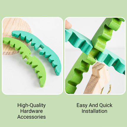 Parrot Wooden Coconut Tree Stand Toy for Small Medium Parrots Budgies Bird Cage