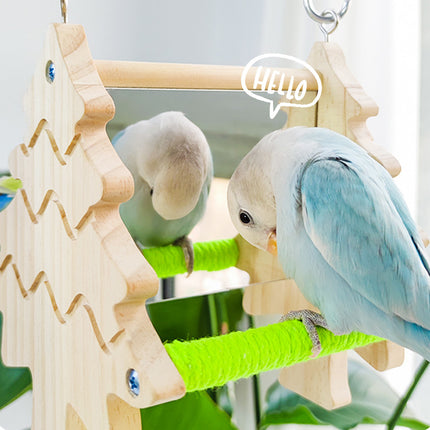 Creative Parrot Double Sided Hanging Swing Toy for Small Medium Parakeet Use