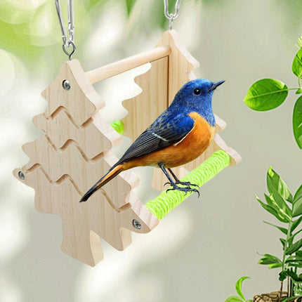 Creative Parrot Double Sided Hanging Swing Toy for Small Medium Parakeet Use