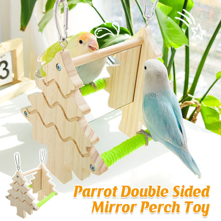 Creative Parrot Double Sided Hanging Swing Toy for Small Medium Parakeet Use