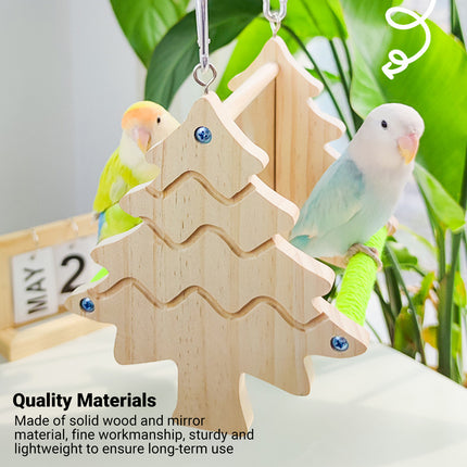 Creative Parrot Double Sided Hanging Swing Toy for Small Medium Parakeet Use